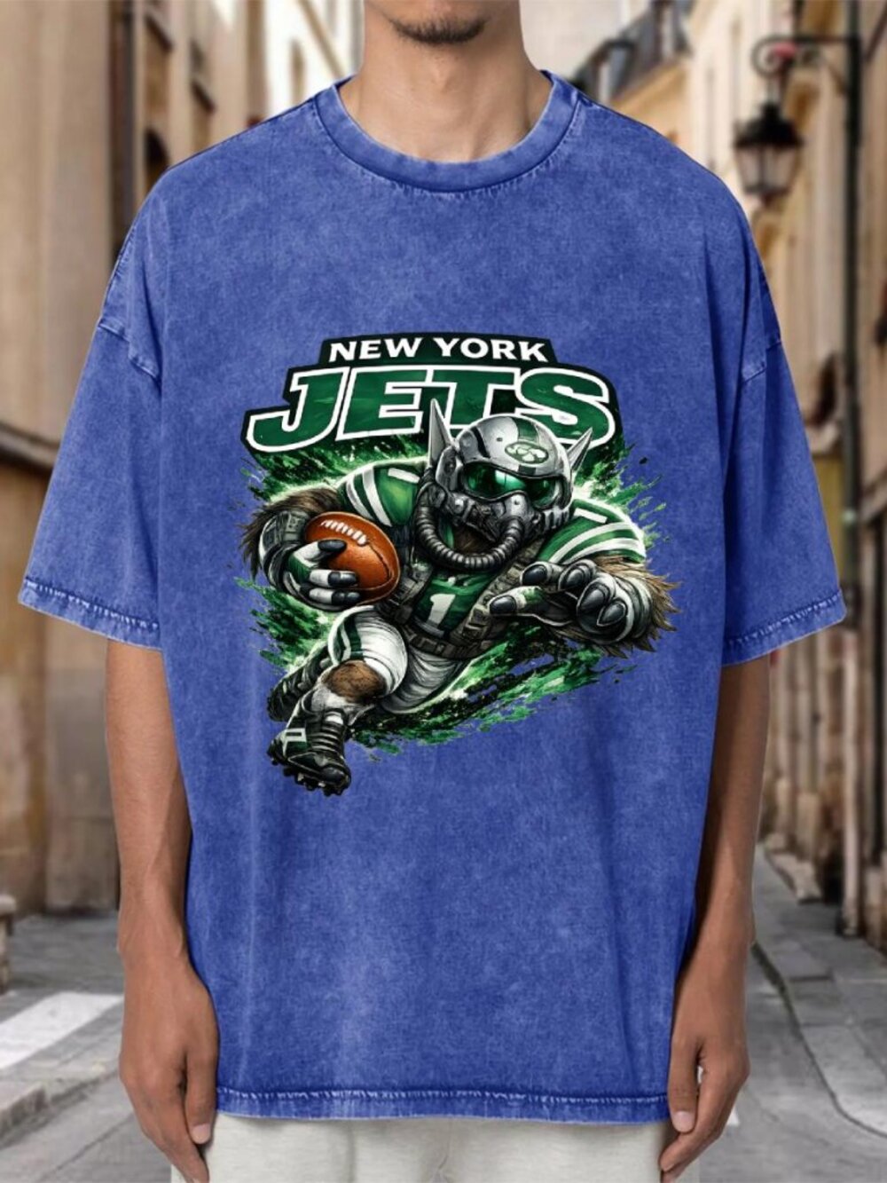 New York Jets Mineral Wash T-shirt NFL Football Graphic Tee G7NTBGD5OF03
